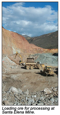 Loading ore for processing.
